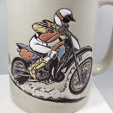 Super Rare Awesome Vintage Otagiri Coffee Mug Motocross Dirtbike Honda Yamaha picture