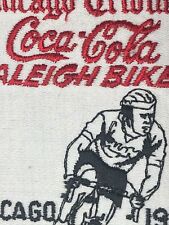Vintage NOS Machine Stitched Embroidered Patch Coca-Cola Chicago 76' Bike Rally picture