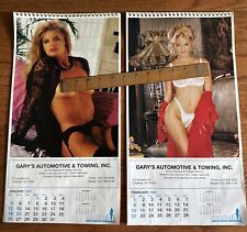 Vintage Gary’s Automotive & Towning Inc Calendar Risqué Lady Pin Up ‘97 & ‘98 picture