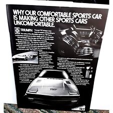 1978 Triumph TR7 Sports Car Original Print Ad vintage picture
