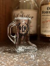 Vintage W.L. (William Larue) WELLER Bourbon Whiskey Boot Canada Shot Glass RARE picture