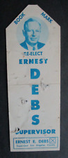 ERNEST DEBBS - Los Angeles, Ca. - Candidate for Supervisor - Bookmark - 1950's picture