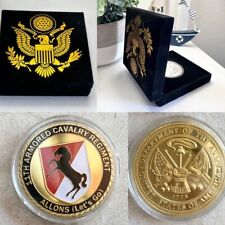 US ARMY 11th ARMORED CAVALRY BLACK HORSE REGIMENT Challenge Coin w/ velvel case picture