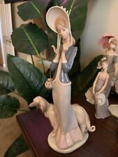 Lladro 1537 Young Lady with Afghan Hound (D0g) Glazed Secondary Price: Now $485 picture