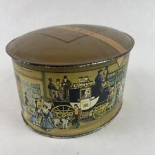 Vintage Miniature Oval Hat Box Tin From  Dobbs Fifth Avenue Hats New York picture