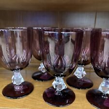Bryce Brothers Amethyst Crystal Wine / Champagne  Stemware Set of 11 picture