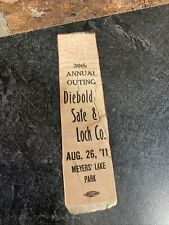 RARE Antique Diebold Safe & Lock Company Bookmark?/Award?- 1911 See Pics picture