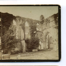 c1870 Stereoview North Transept, Bolton Abbey Ruins or Bolton Priory, England picture