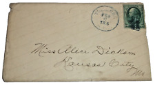 1883 NEW YORK CENTRAL NYC LS&MS TOLEDO & CHICAGO TRAIN #5 RPO HANDLED ENVELOPE picture