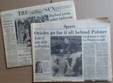 Oct 16 1979 Baltimore Sun ORIOLES GO FOR IT ALL BEHIND PALMER  picture