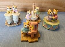 Adorable Set Of Playful Kittens Cats Playing Instruments Kitty Band Poly Figures picture