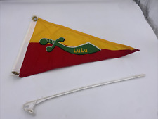 Canvas Lulu Shriner Masonic Parade Car Window Flag Pennant Red Yellow Green picture
