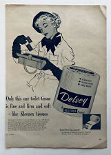 1953 Delsey Toilet Tissue A Kleenex Product Delsey Toilet Paper Vintage Print Ad picture