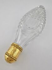 Antique C. 1820 French 18k Yellow Gold & Carved Cut Crystal Scent Lidded Bottle picture