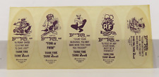 Revell Ed Big Daddy Roth Rat Fink Vintage 5 Sticker Promo Sheet Super HTF 6371 picture