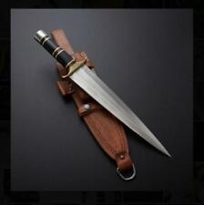 BEAUTIFUL CUSTOM HANDMADE 15'' HIGH CARBON STEEL HUNTING DAGGER WITH SHEATH picture