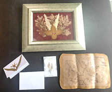 Vintage Dried Pressed Plants Framed Arrangement Gift Set with Card.  Signed picture