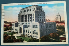 Vintage Linen Postcard CADDO PARISH COURT HOUSE, SHREVEPORT, LA--2 1930's picture