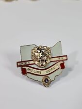 Ohio Lions Club District 13 Badge Pin 1979 Montreal Convention 3D Lion's Head picture