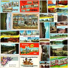 x22 Iowa SET #1 c1960s Greetings Postcard Chrome Photo Letter Mixed Lot A182 picture