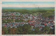 Postcard Bird's Eye View Pottsville PA 1930 picture