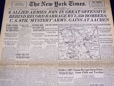 1944 NOV 17 NEW YORK TIMES - ALLIED ARMIES JOIN IN GREAT OFFENSIVE - NT 2603 picture