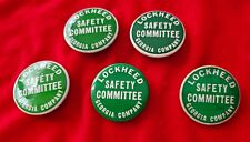 Five Lockheed Martin Safety Committee Vintage Pinback Button Georgia Lot - 5 picture