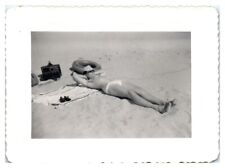 1940s Beefcake Handsome Man Speedo Bulge Beach Binoculars GAY INT VTG Photo UU picture