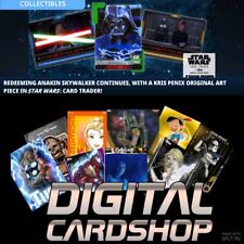 Topps Star Wars Card Trader Redeeming Anakin Digital Galaxy November Green Blue picture