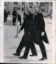 1966 Wirephoto Patrick Nugent with father Gerard Nugent arrive at church 9.25X8 picture