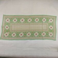 Beautiful Vintage Embroidered Linen Table Runner 77cm/35cm(30''x13.5