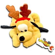 Disney Mouseketoys Pluto Christmas Reindeer Antlers 9 In Plush Bean Bag Toy picture