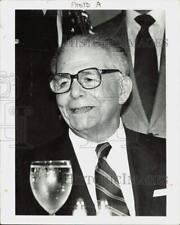1986 Press Photo Dominican Republic's Joaquin Balaguer at Miami conference picture