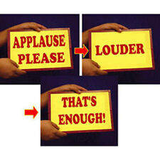 APPLAUSE CARD/SIGN 3 Sided Funny Sign For Performers Great Ice Breaker WATCH picture