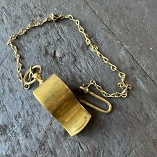 Vintage WWII Brass US Army Military Whistle Original Chain and Hook, Made in USA picture