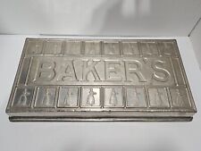 Vintage Baker's Co. Chocolate Mold Pan Employee Service Award Advertising RARE picture