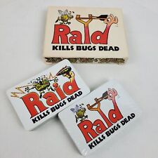 Vintage Playing Cards Bridge Decks RAID Kills Bugs Dead Advertising picture