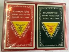 SHRINE ASSOC.1968 KOSAIR TEMPLE LOUISVILLE KY PLAYING CARDS NEW CASE CHIPPED A1 picture