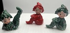 Vintage Caffco 1950's Red Green Christmas Elf  Pixie Holly 3'' Anthropomorphic picture