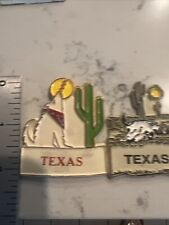 Vintage Texas Vintage Rubber Magnets Souvenir Refrigerator Lot Of 2 picture