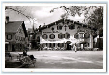 c1950's Christus-Haus Hotel Alte Post Oberammergau Germany RPPC Photo Postcard picture
