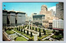 San Francisco CA-California, Union Square, Antique Vintage Souvenir Postcard picture