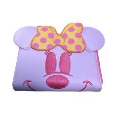 Loungefly Disney Ghost Minnie Mouse Pastel Pink Glow in the Dark Wallet NEW picture