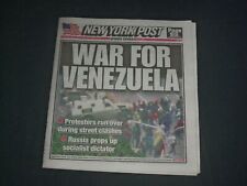 2019 MAY 1 NEW YORK POST NEWSPAPER - WAR FOR VENEZUELA - CC SABATHIA 3000 K'S picture