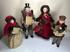 Valerie Parr Hill Dickens-Style Victorian Christmas Caroler Family Set of 4 picture
