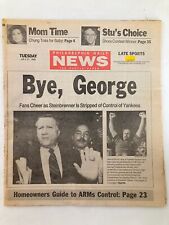 Philadelphia Daily News Tabloid July 31 1990 George Steinbrenner & Fay Vincent picture