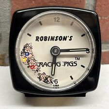 Vintage ROBINSON'S RACING PIGS DynaDisc Logo-Motion Travel Alarm Clock picture
