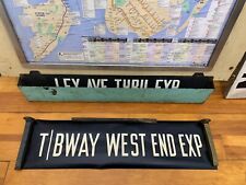 1961 NY NYC SUBWAY ROLL SIGN T BROADWAY WEST END EXPRESS CONEY ISLAND CHAMBERS picture