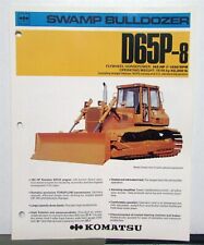 1980s Komatsu D65P-8 Swamp Bulldozer Specifications Construction Sales Brochure picture
