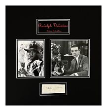 Rudolph Valentino Autograph Book Cut Museum Framed Ready to Display picture